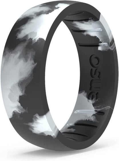 Handcrafted Classic Silicone Ring – Comfortable and Flexible Design – 6.6Mm Wide, 1.75Mm Thick Marquina Black / 6