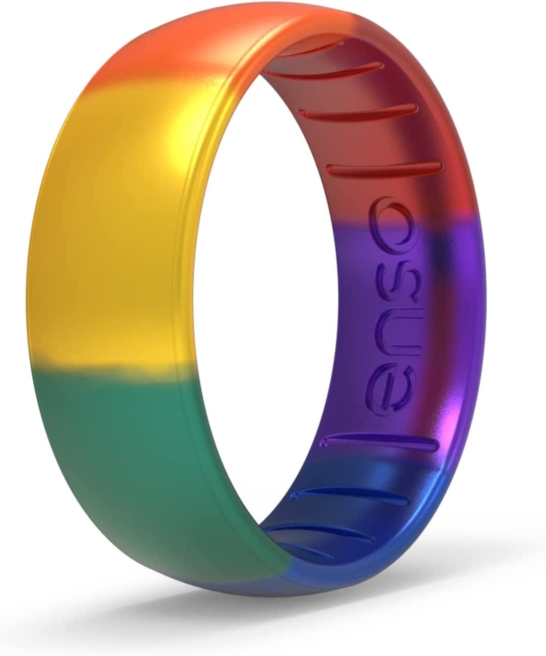 Handcrafted Classic Silicone Ring – Comfortable and Flexible Design – 6.6Mm Wide, 1.75Mm Thick Encircle Pride / 7