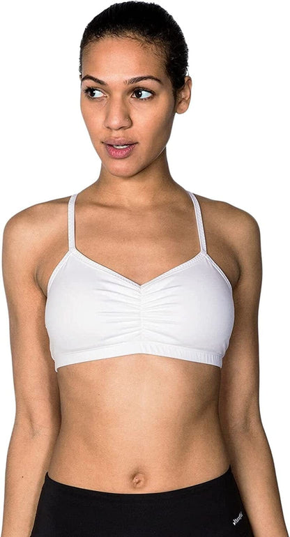 Handful Women'S Adjustable Sports Bra with Removable Pads, Versatile Workout Bra No Headlights White / X-Small
