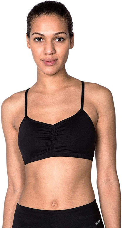 Handful Women'S Adjustable Sports Bra with Removable Pads, Versatile Workout Bra Booya Black / X-Small