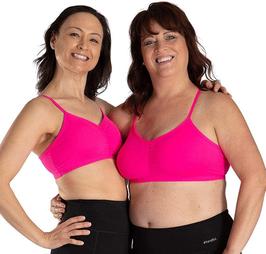 Handful Women'S Adjustable Sports Bra with Removable Pads, Versatile Workout Bra Battle Cry Pink / X-Small