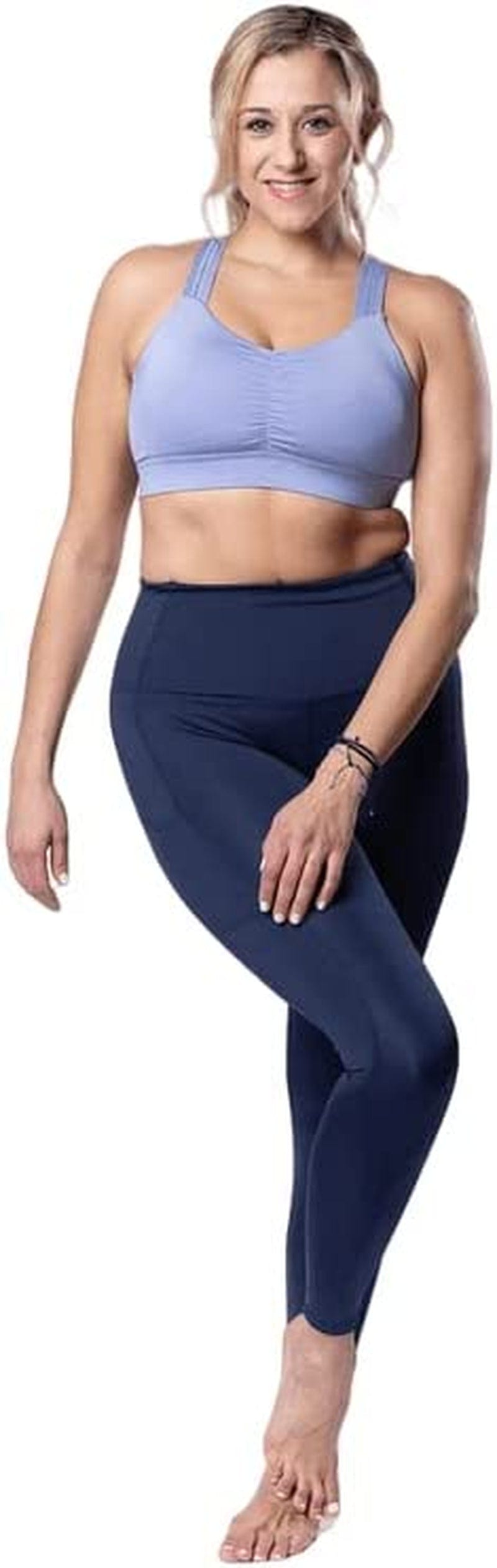 Handful Women'S Y-Back Maximum Support Racerback Sports Bra with Removable Pads, Wire Free Yoga Bra Fresh Air / Medium