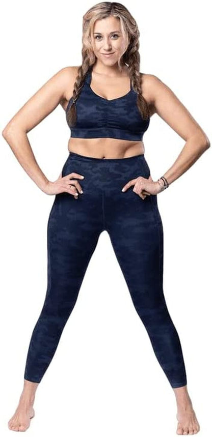 Handful Women'S Y-Back Maximum Support Racerback Sports Bra with Removable Pads, Wire Free Yoga Bra Looker / Medium
