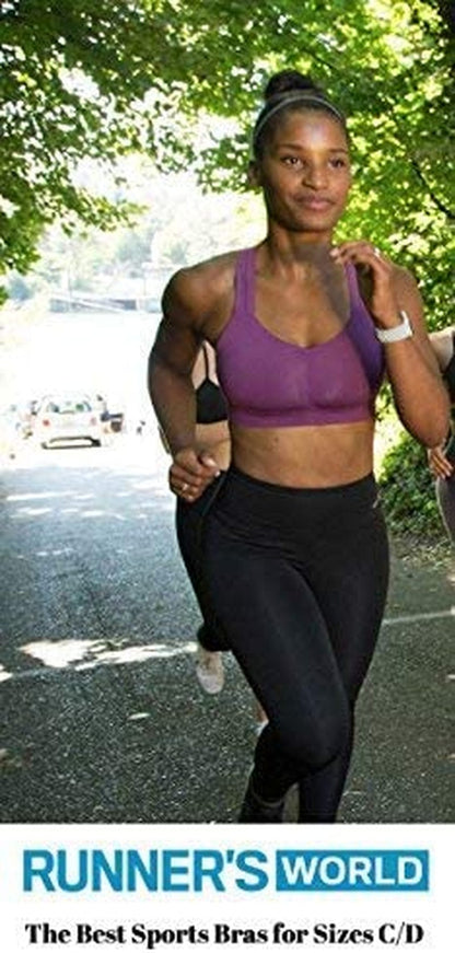 Handful Women'S Y-Back Maximum Support Racerback Sports Bra with Removable Pads, Wire Free Yoga Bra