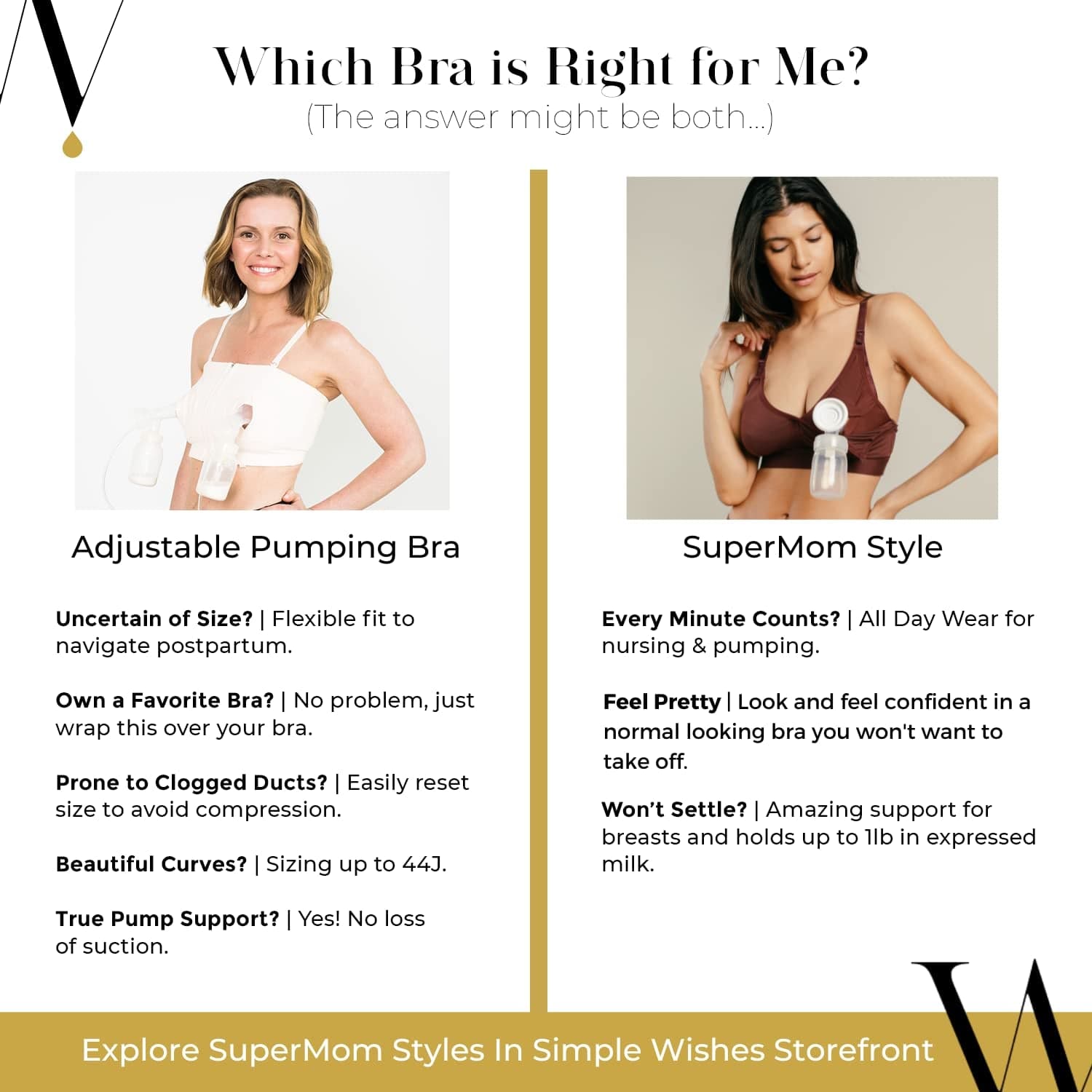 Hands-Free Pumping Bra - Comfortable, Adjustable, Customizable - Converts Nursing Bra or Maternity Bra to Breast Pump Bra - Bra for Breastfeeding Pumps for Women - XS/L - Black