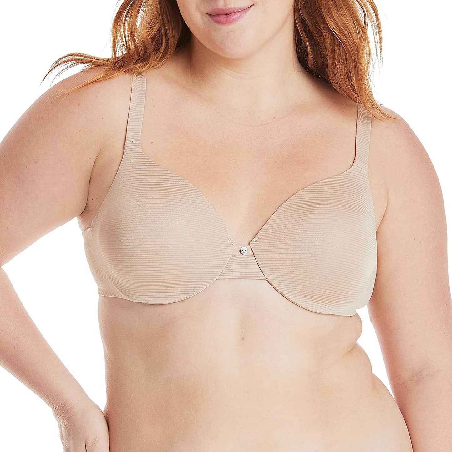 Hanes Ultimate Underwire Bra, Low-Cut T-Shirt Bra, Convertible Underwire Bra, Convertible Underwire T-Shirt Bra Stripe Nude / Underwire / 38C