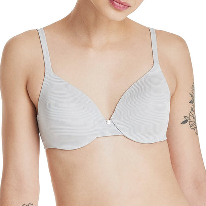 Hanes Ultimate Underwire Bra, Low-Cut T-Shirt Bra, Convertible Underwire Bra, Convertible Underwire T-Shirt Bra Stripe Sterling Grey / Underwire / 38B
