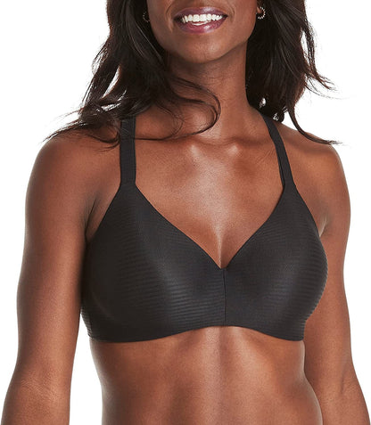 Hanes Ultimate Underwire Bra, Low-Cut T-Shirt Bra, Convertible Underwire Bra, Convertible Underwire T-Shirt Bra Black Micro Dot / Wire-Free / 34C