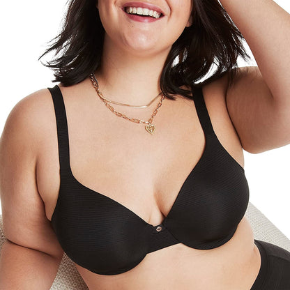 Hanes Ultimate Underwire Bra, Low-Cut T-Shirt Bra, Convertible Underwire Bra, Convertible Underwire T-Shirt Bra Stripe Black / Underwire / 38C