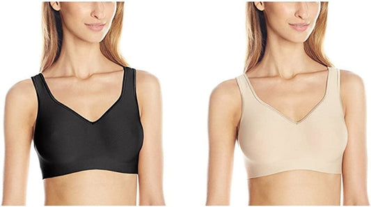 Hanes Women'S Comfort Evolution Bra Black/Nude / 3X
