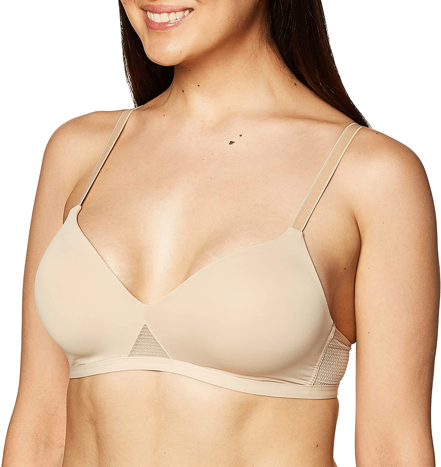 Hanes Women's Oh So Light Foam ComfortFlex Fit Wirefree Bra MHG521 Nude / Medium