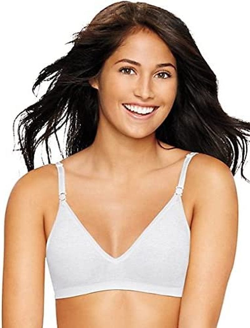 Hanes Women'S Seamless Wirefree Bra with Soft Padding and Convertible Straps