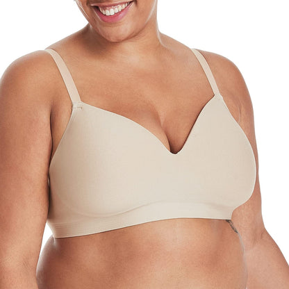 Hanes Women'S Smoothtec Comfortflex Fit Wirefree Bra MHG199 Nude Embellished / X-Large