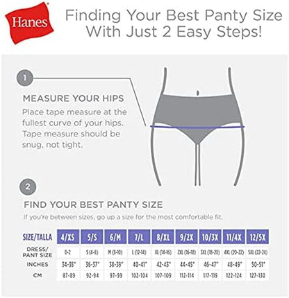 Hanes Women'S Stretch Panties, Moisture-Wicking Cotton Underwear, 10-Pack (Colors May Vary)