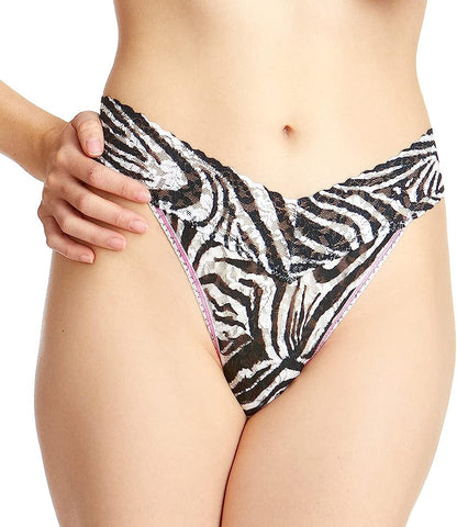 Hanky Panky Teens Floral Mashup Original Rise Thong Aughts Zebra / One Size