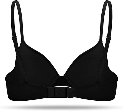 HANSCA Women'S Push up Bra Demi Cup T-Shirt Contour Molded Natural Fit Plunge Underwire Bra Light Padded