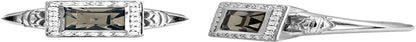Harley-Davidson Women'S Ring, Black Ice Crystal Outline Bling Ring HDR0362