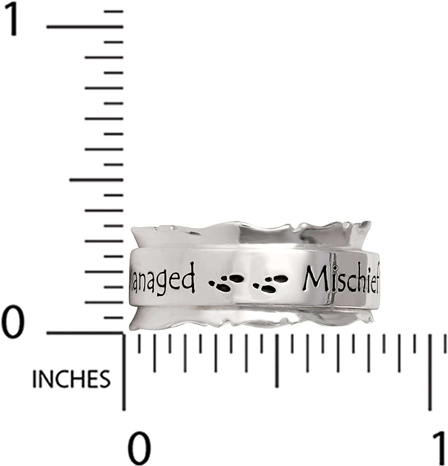 Harry Potter Jewelry - Mischief Managed Spinner Ring, Silver Plated, Size 7