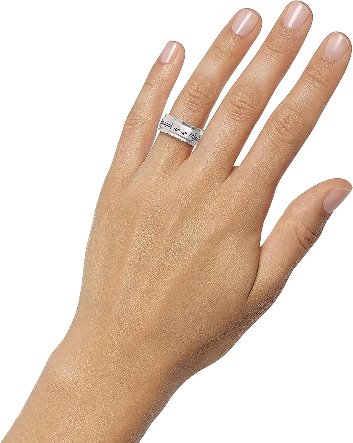 Harry Potter Jewelry - Mischief Managed Spinner Ring, Silver Plated, Size 7