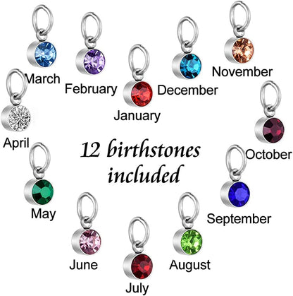 Heart Urn Necklace for Ashes Cremation Jewelry for Ashes with 12 Birthstones Ashes Necklace with Angel Wing Charm -God Has You in His Arms, I Have You in My Heart
