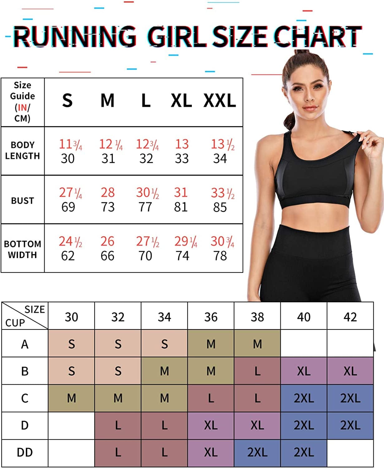 High Impact Sports Bras for Women,Racerback Bra Workout Crop Tops for Women
