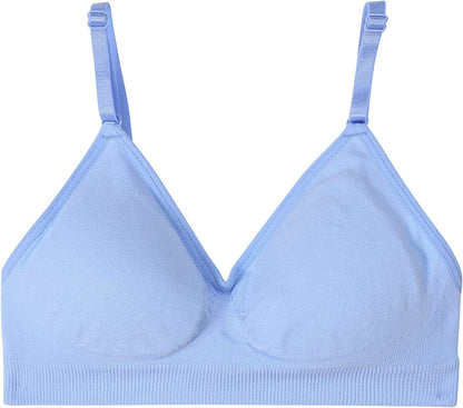 HIVOF Girls Comfortable Camisole Bra with Adjustable Thin Straps - 5 Packs