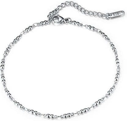 Hoduar Stainless Steel Anklet for Women, Non-Fading Dainty Heart Ankle Bracelets Foot Chain Jewelry for Women Apparel & Accessories > Jewelry > Anklets hoduar   