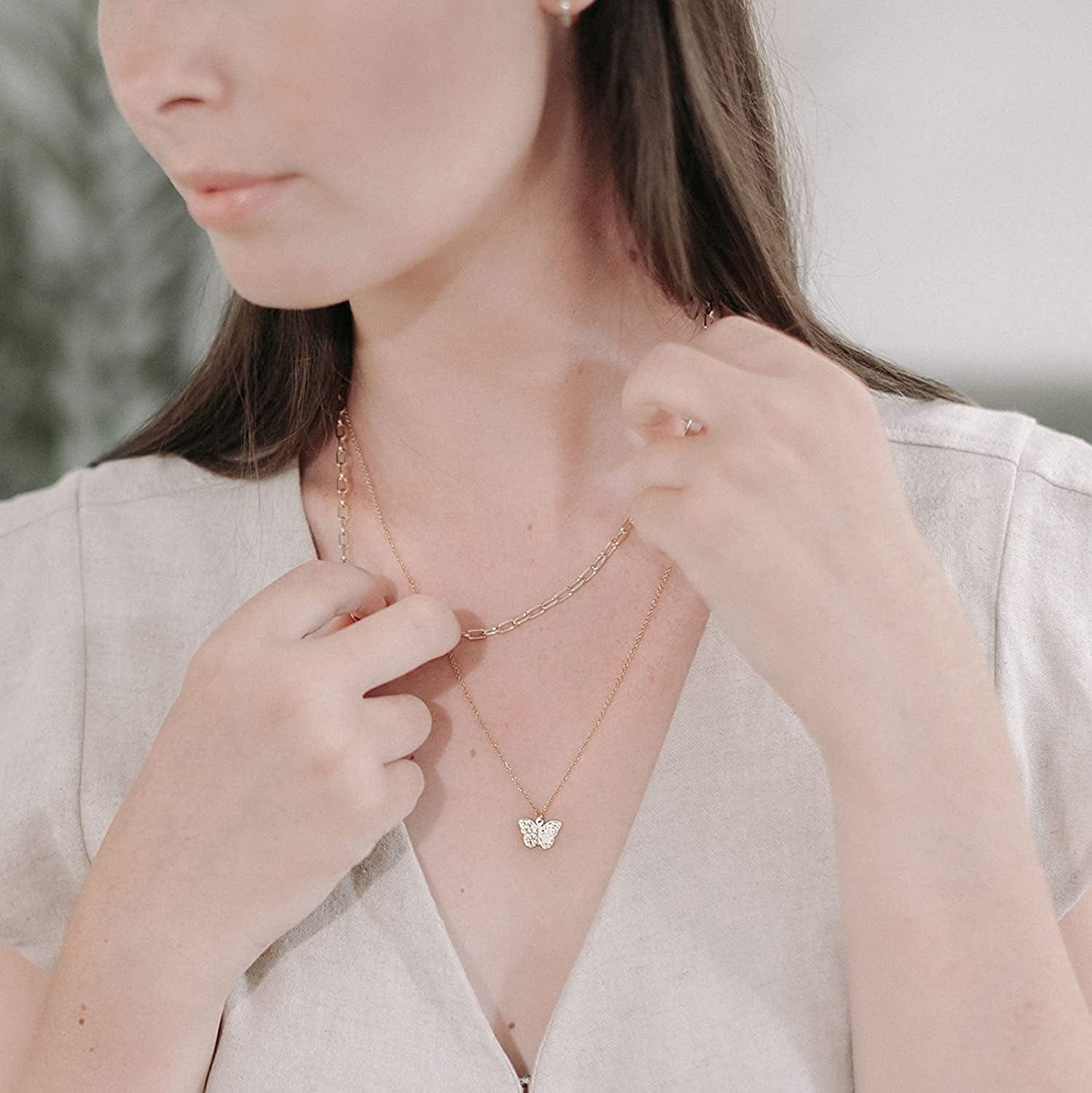 HONEYCAT Delicate Necklace Extender Set 2", 4", 6" or 1", 3", 5" in 18K Gold Plate, 18K Rose Gold Plate, or Silver | Minimalist, Delicate Jewelry