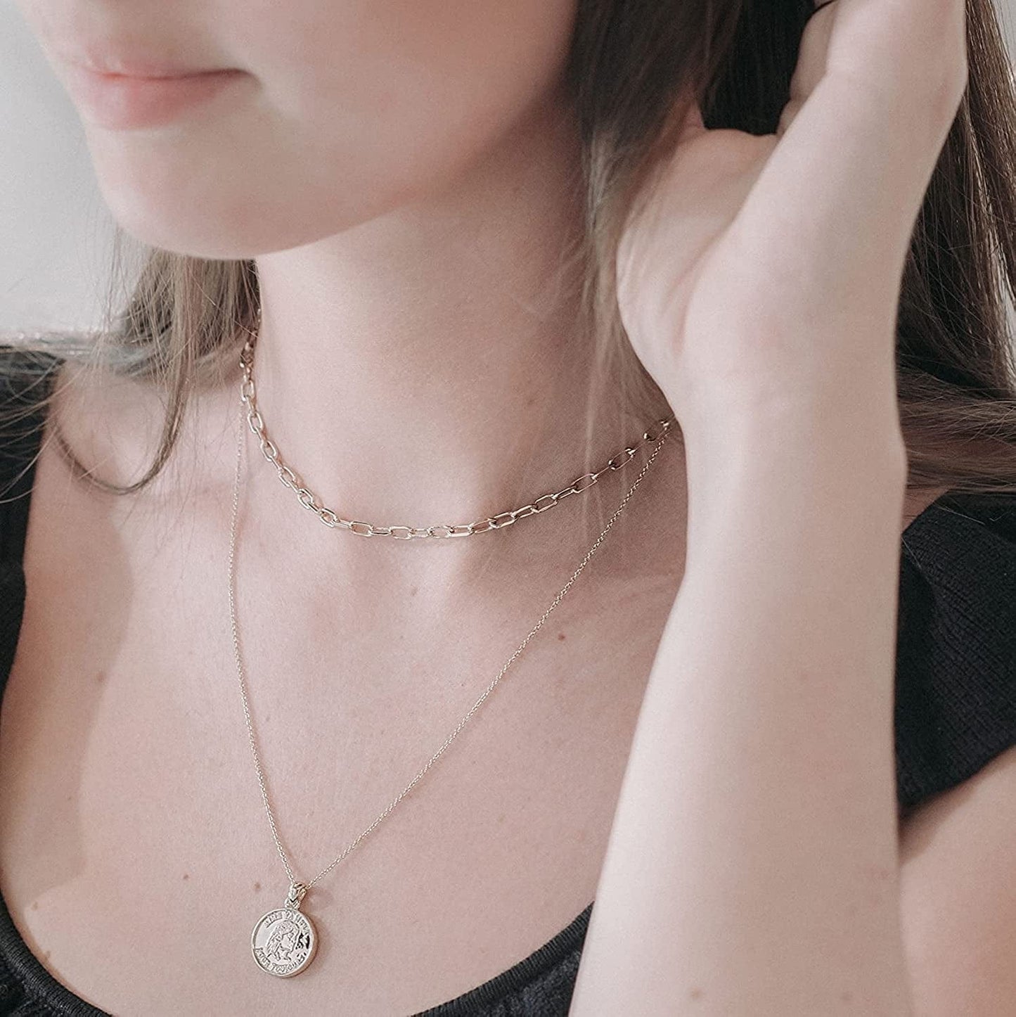 HONEYCAT Delicate Necklace Extender Set 2", 4", 6" or 1", 3", 5" in 18K Gold Plate, 18K Rose Gold Plate, or Silver | Minimalist, Delicate Jewelry