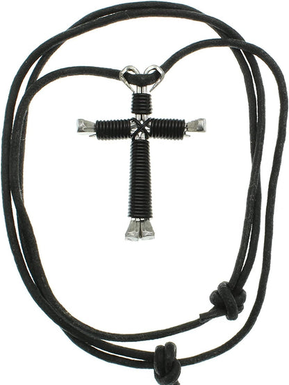 Horseshoe Nail Cross Necklace