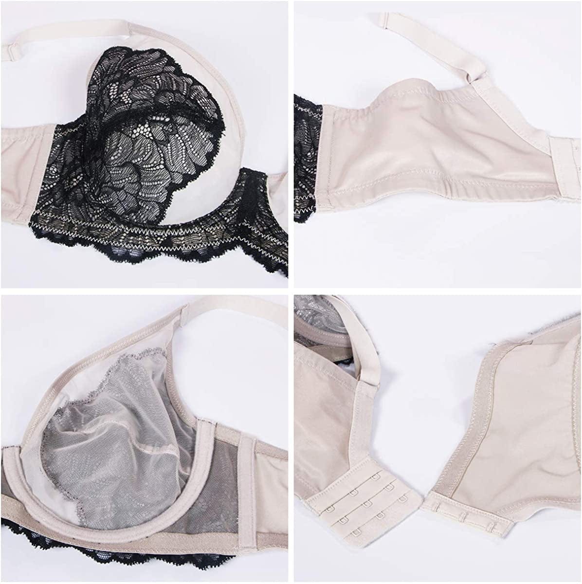 HSIA Minimizer Bra for Women Full Coverage Lace plus Size Compression Bra Unlined Bras with Underwire