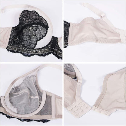 HSIA Minimizer Bra for Women Full Coverage Lace plus Size Compression Bra Unlined Bras with Underwire
