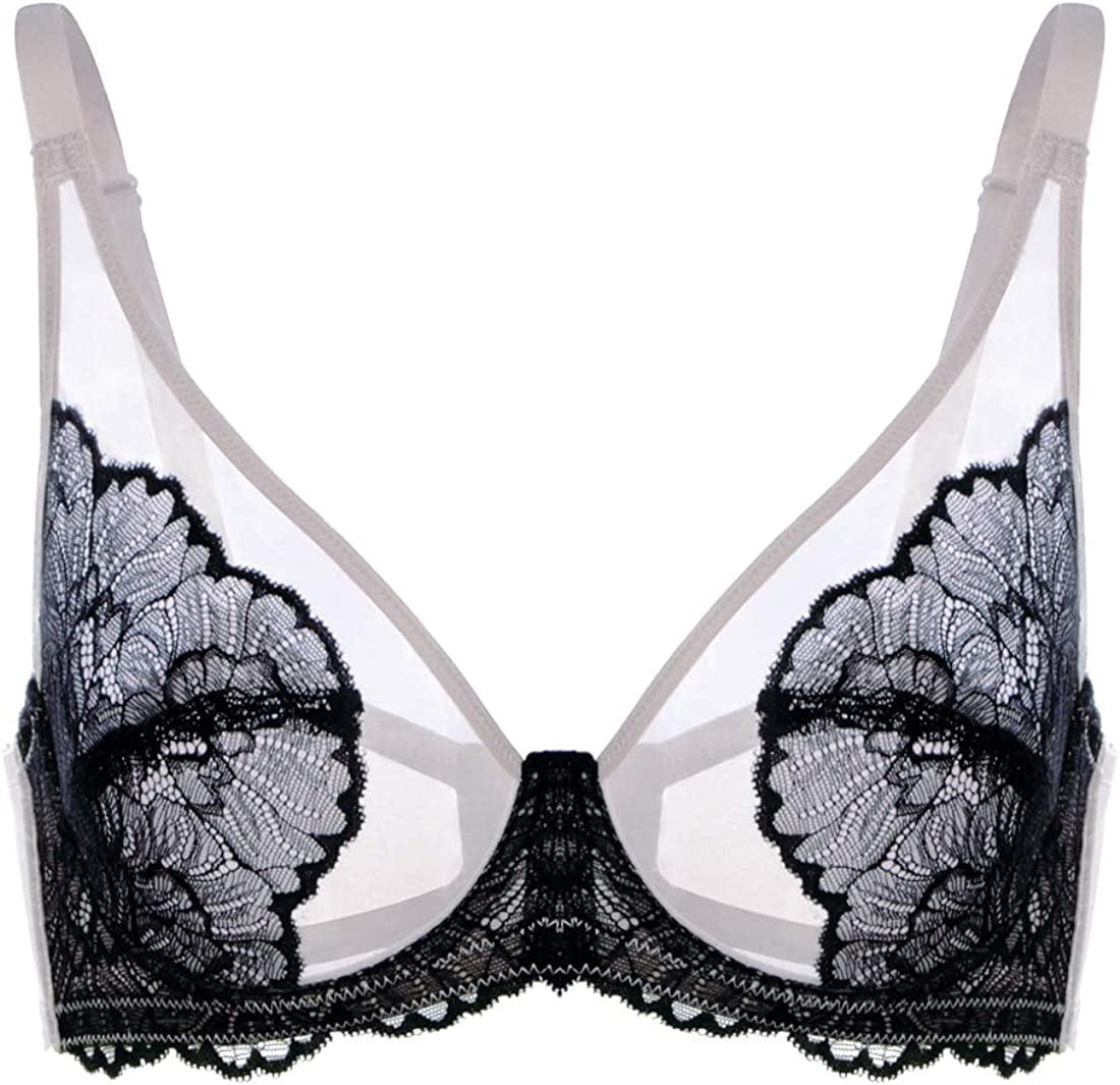 HSIA Minimizer Bra for Women Full Coverage Lace plus Size Compression Bra Unlined Bras with Underwire