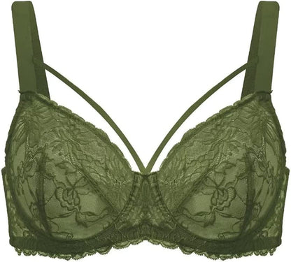 HSIA Minimizer Bra for Women,Unlined Non Padded Lace Sexy plus Size Bras Full Figure