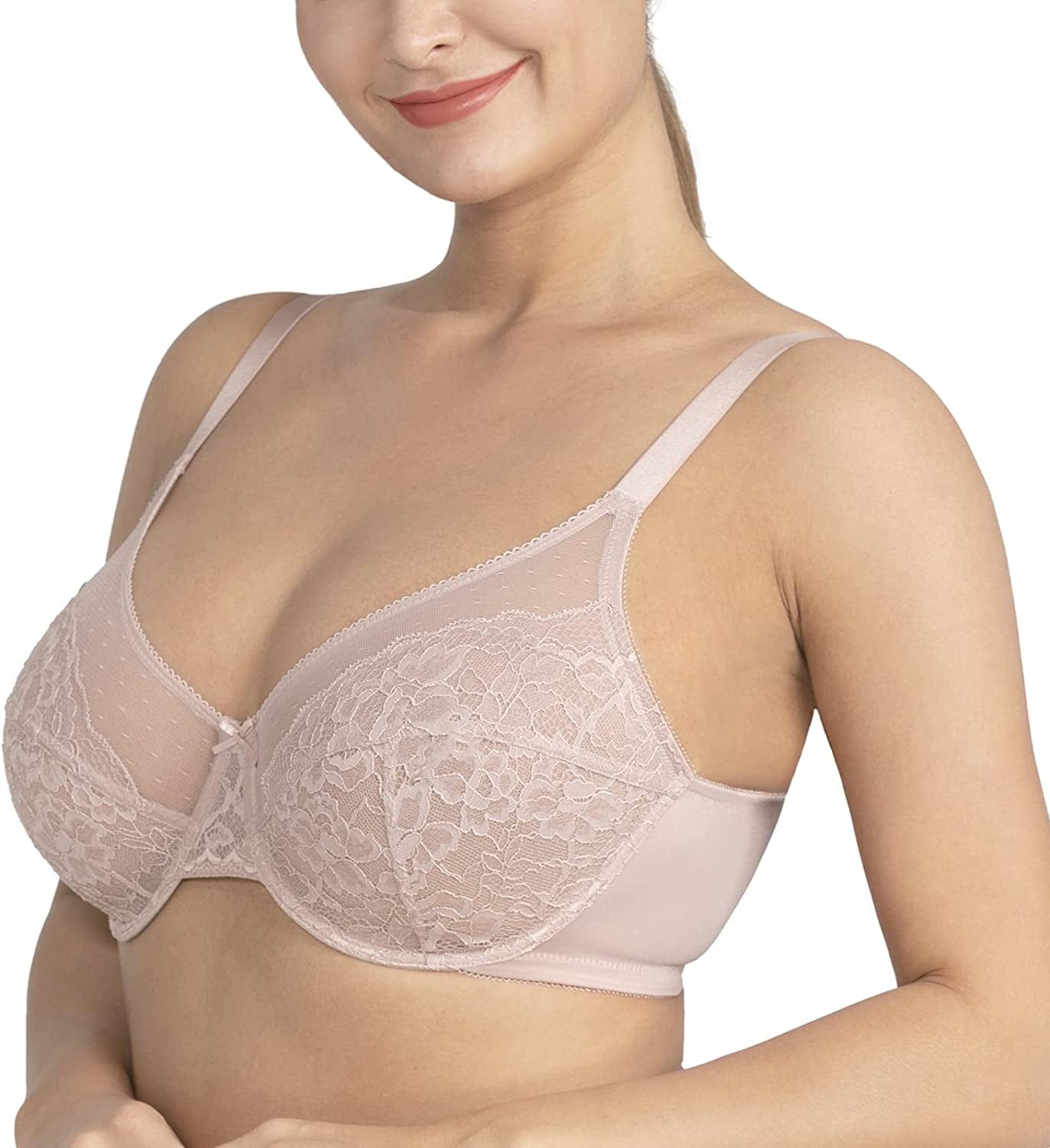 HSIA Minimizer Bras for Women Full Coverage Underwire Bras plus Size,Lifting Lace Bra for Heavy Breast
