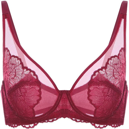HSIA Women'S Minimizer Bra Unlined Underwire Full Figure Lace Bra plus Size Full Coverage Unpadded Bra