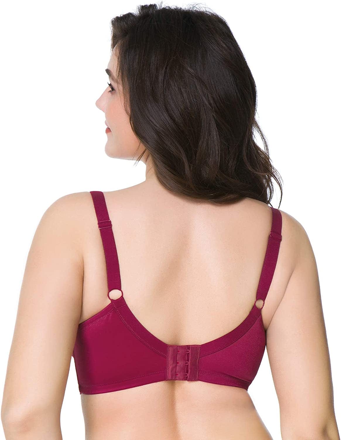HSIA Women'S Minimizer Bra Unlined Underwire Full Figure Lace Bra plus Size Full Coverage Unpadded Bra