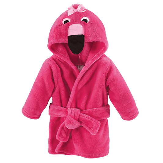 Hudson Baby Unisex Baby Plush Animal Face Robe, Flamingo, One Size, 0-9 Months Apparel & Accessories > Clothing > Sleepwear & Loungewear > Robes Kylie Max   