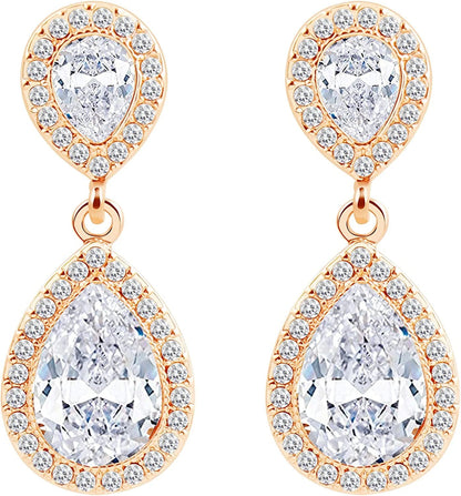 I Can'T Say"I Do" without You | 1 4 6 8 Sets Bridesmaid Jewelry Sets for Women Girls 14K Gold or Rose Gold Plated Teardrop Dangle Earring for Wedding Gifts ONE PAIR GOLD