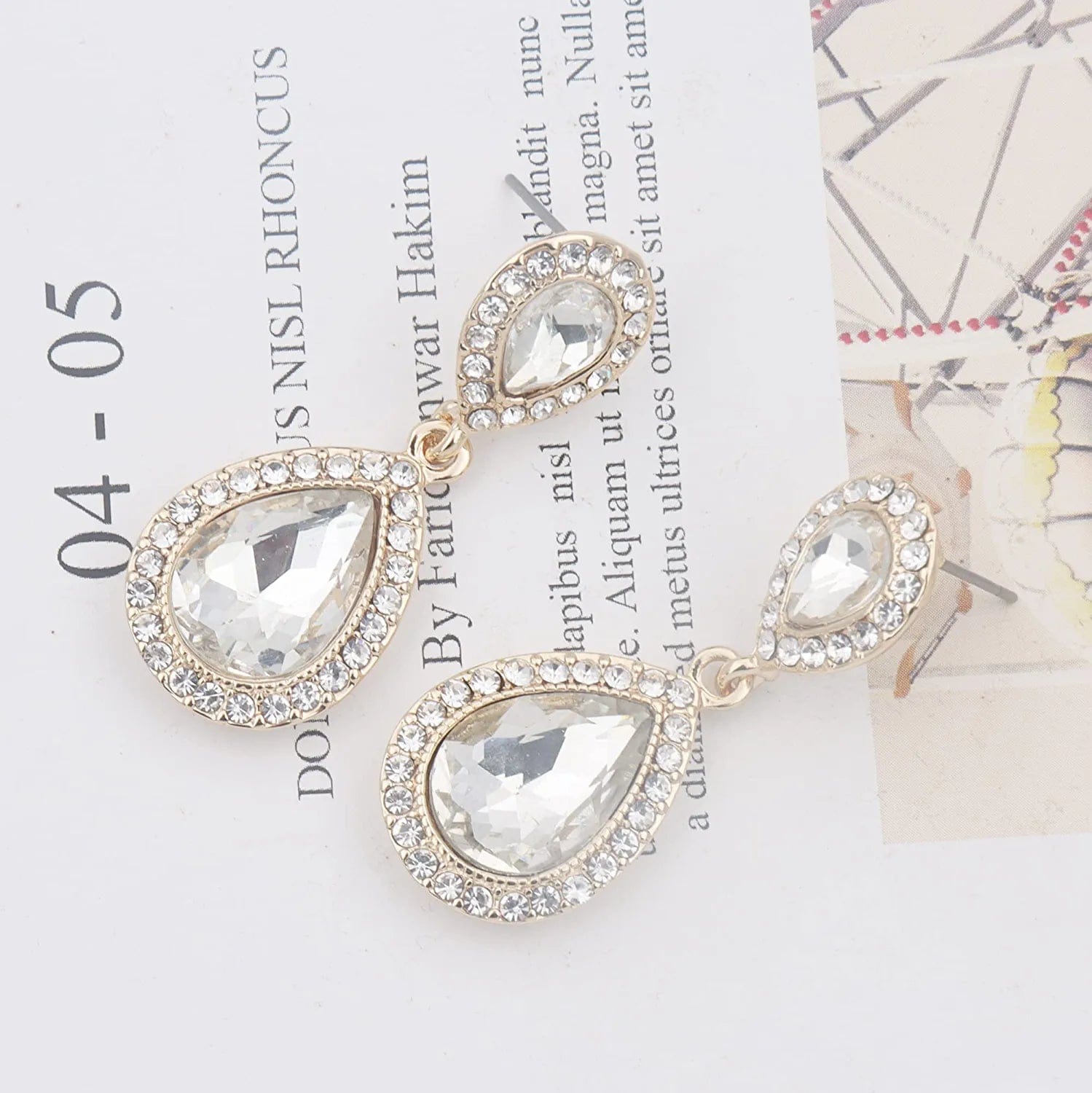 I Can'T Say"I Do" without You | 1 4 6 8 Sets Bridesmaid Jewelry Sets for Women Girls 14K Gold or Rose Gold Plated Teardrop Dangle Earring for Wedding Gifts