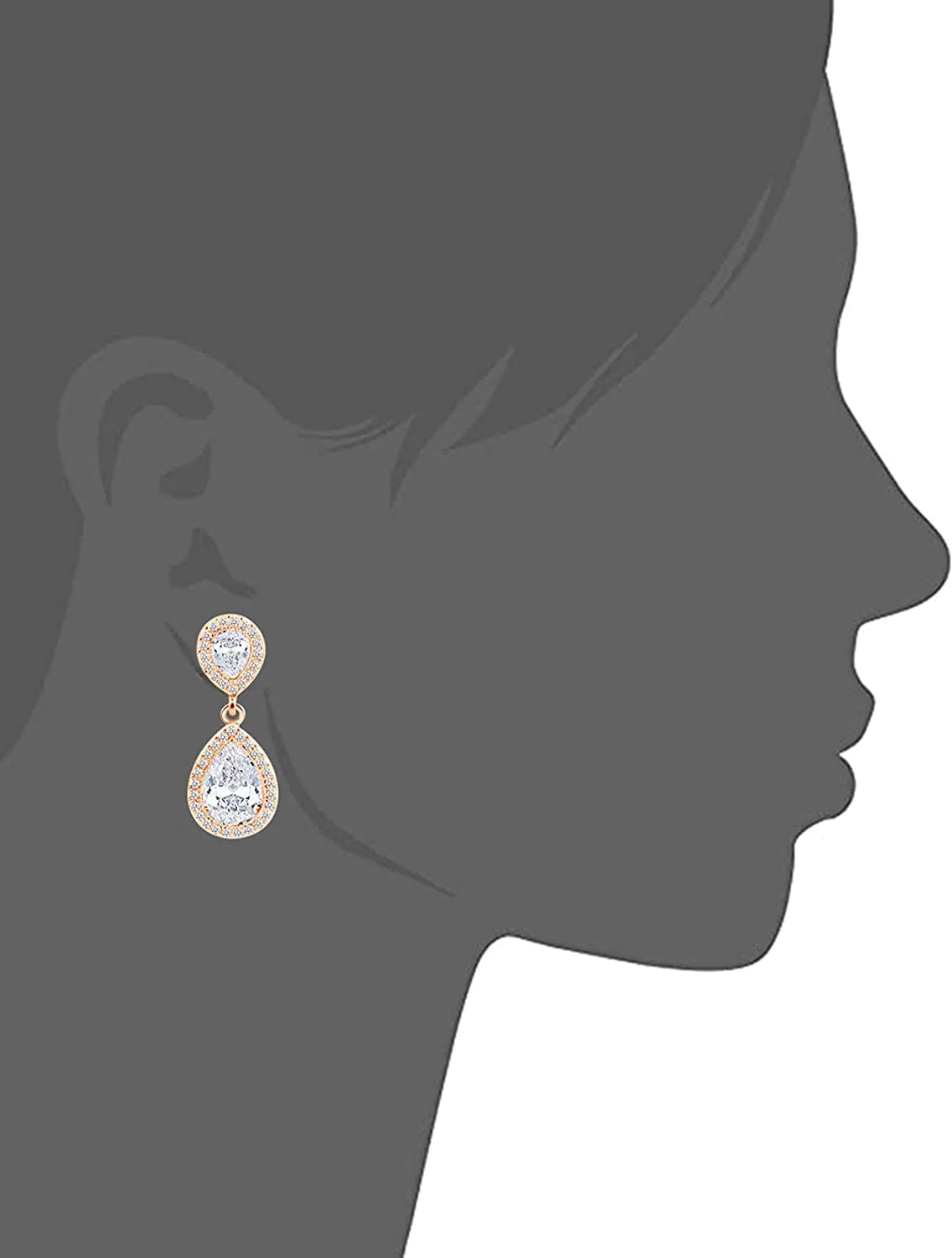I Can'T Say"I Do" without You | 1 4 6 8 Sets Bridesmaid Jewelry Sets for Women Girls 14K Gold or Rose Gold Plated Teardrop Dangle Earring for Wedding Gifts