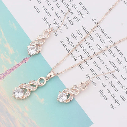 I Can'T Say"I Do" without You | 1 4 6 8 Sets Bridesmaid Jewelry Sets for Women Girls 18K Gold or Rose Gold Plated Cubic Zirconia Necklace and Earring Set for Wedding Gifts