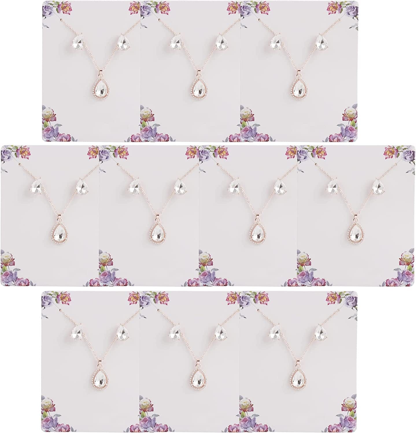 I Can'T Say"I Do" without You | 1-4-6-8 Sets Bridesmaid Jewelry Sets for Women Girls 18K Gold/Rose Gold/Silver Plated Necklace and Earring Set for Wedding Gifts 10 SETS ROSE GOLD WHITE