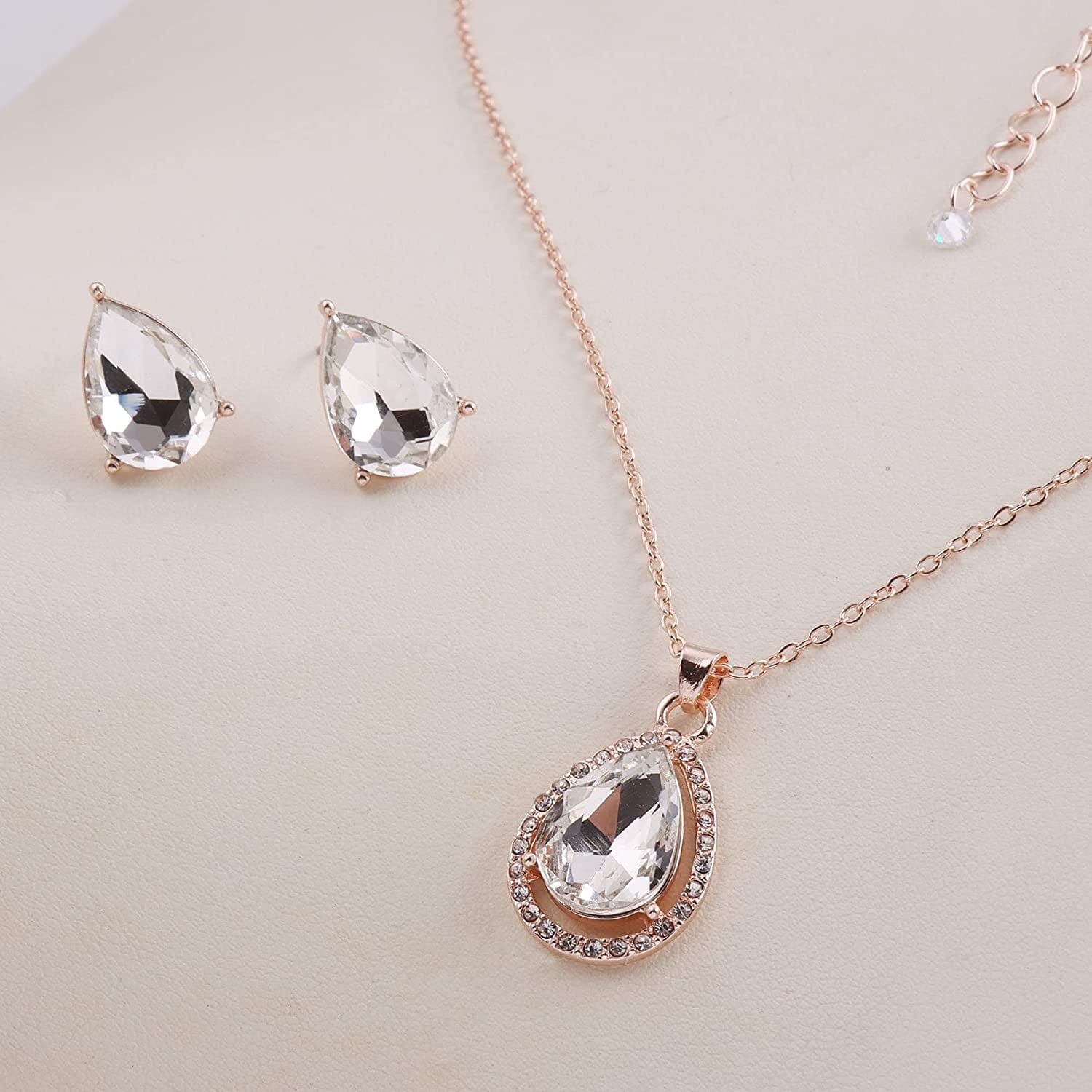 I Can'T Say"I Do" without You | 1-4-6-8 Sets Bridesmaid Jewelry Sets for Women Girls 18K Gold/Rose Gold/Silver Plated Necklace and Earring Set for Wedding Gifts