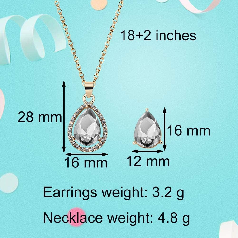 I Can'T Say"I Do" without You | 1-4-6-8 Sets Bridesmaid Jewelry Sets for Women Girls 18K Gold/Rose Gold/Silver Plated Necklace and Earring Set for Wedding Gifts