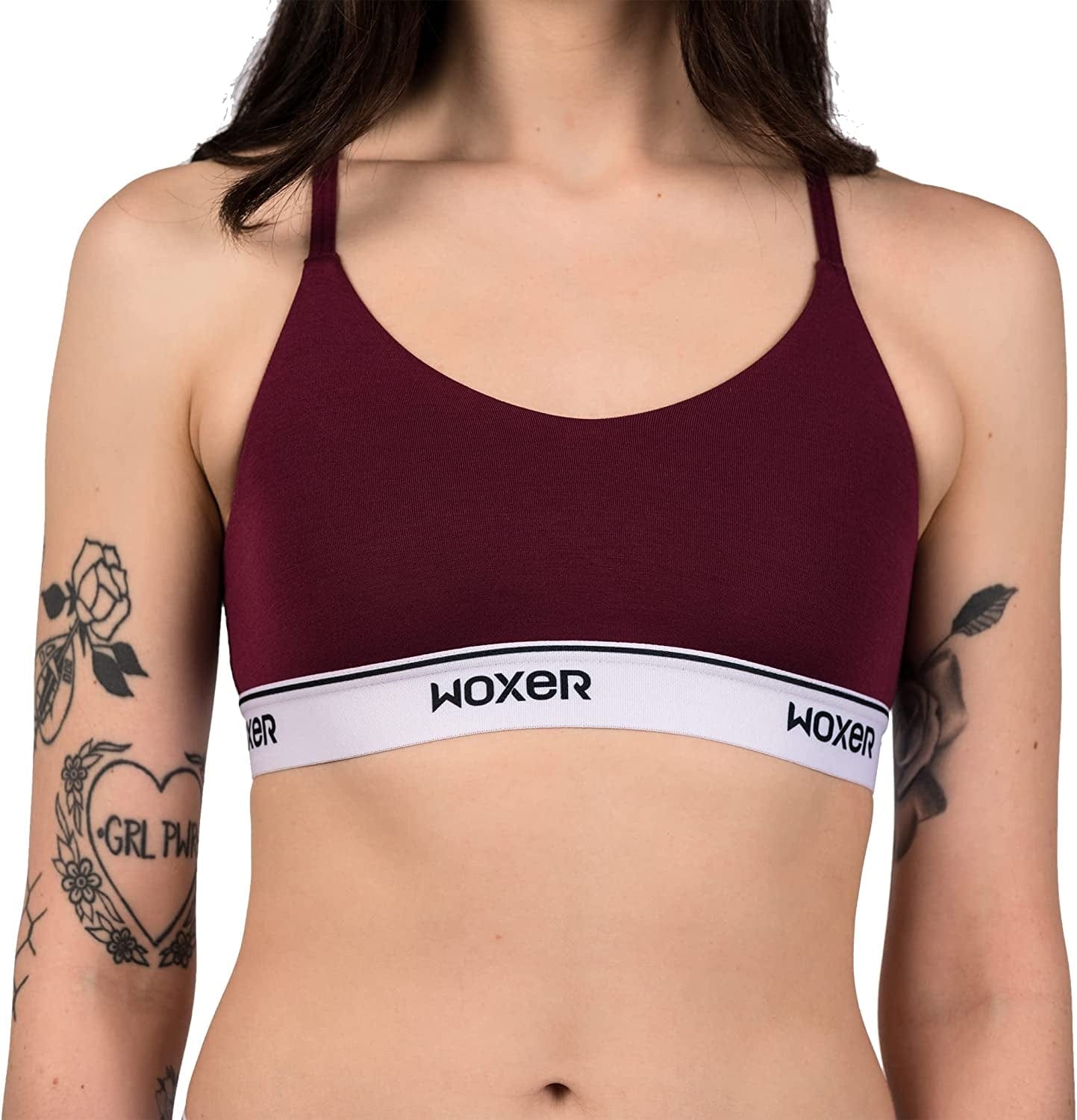 Icon Bralettes for Women - Wireless, Seamless, Comfortable Support Bra Burgundy / 3X-Large
