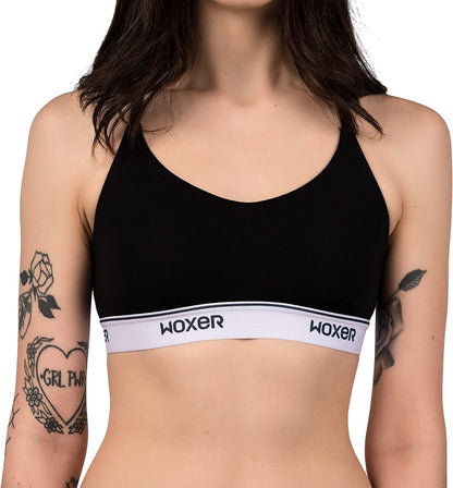 Icon Bralettes for Women - Wireless, Seamless, Comfortable Support Bra Black / Small