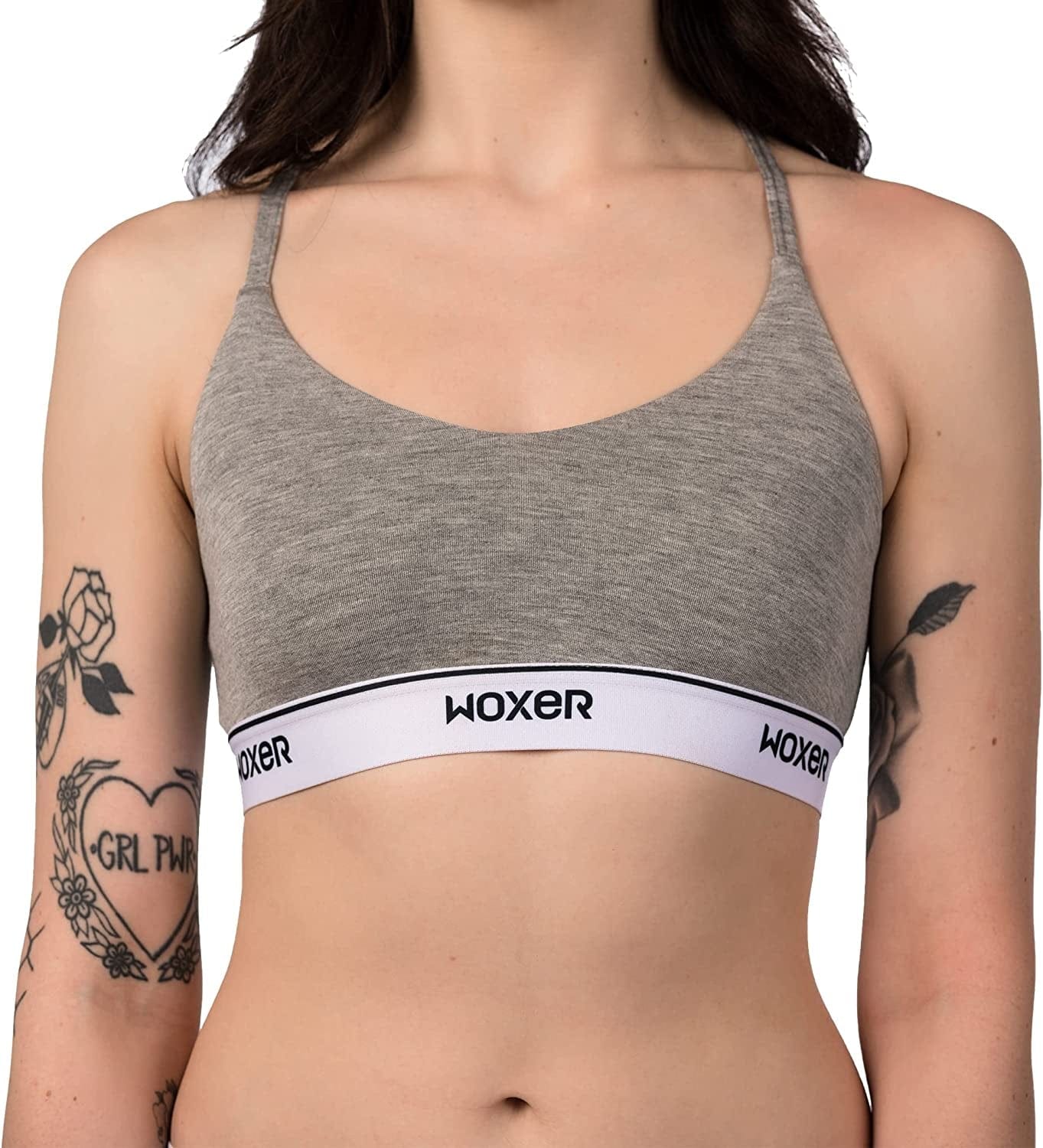 Icon Bralettes for Women - Wireless, Seamless, Comfortable Support Bra Heather Grey / X-Large