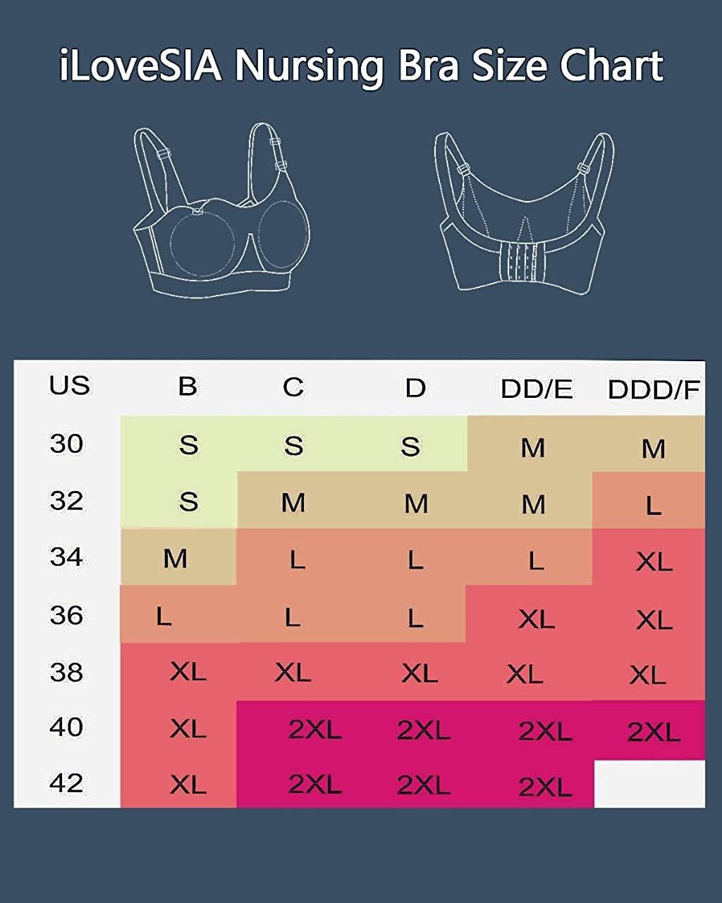 Ilovesia 3PACK Nursing Bra for Breastfeeding Maternity Pregnancy Seamless Wireless Fit Bra