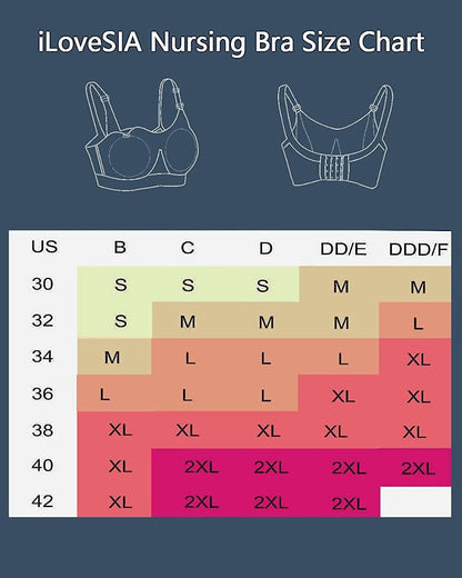 Ilovesia 3PACK Nursing Bra for Breastfeeding Maternity Pregnancy Seamless Wireless Fit Bra